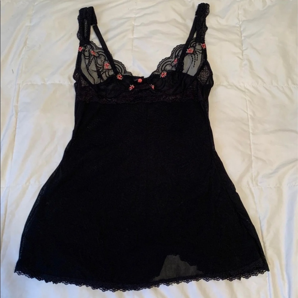 Dreamgirl Lace and Sheer Mini Dress